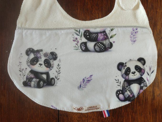 Bavoirs panda personnalisable