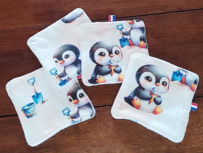 Lot de 4 Lingettes Pingouin