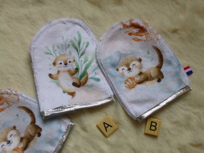 gant de toilette Loutre